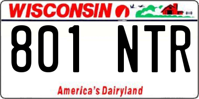 WI license plate 801NTR