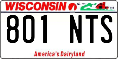 WI license plate 801NTS