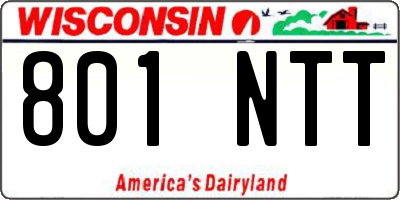 WI license plate 801NTT