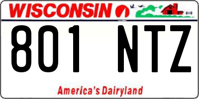 WI license plate 801NTZ