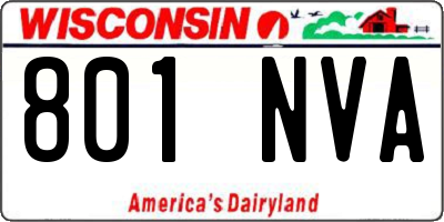 WI license plate 801NVA
