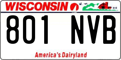 WI license plate 801NVB