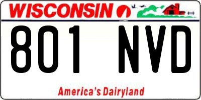 WI license plate 801NVD