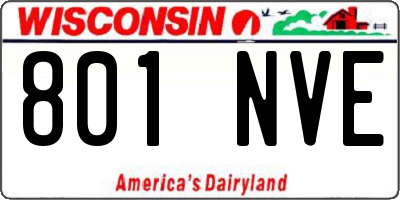 WI license plate 801NVE