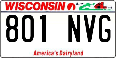 WI license plate 801NVG