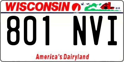 WI license plate 801NVI