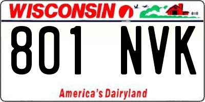 WI license plate 801NVK
