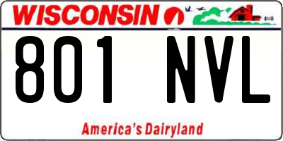 WI license plate 801NVL