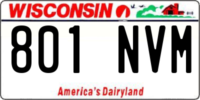 WI license plate 801NVM
