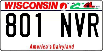 WI license plate 801NVR