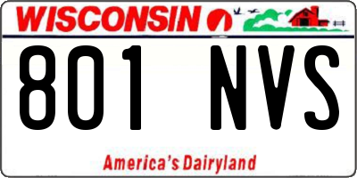 WI license plate 801NVS