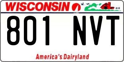 WI license plate 801NVT