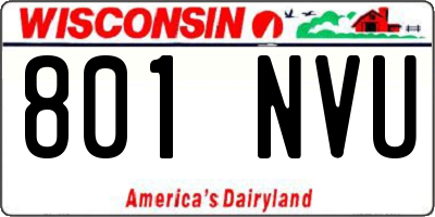 WI license plate 801NVU