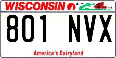 WI license plate 801NVX