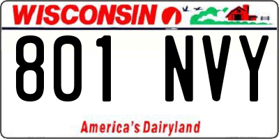 WI license plate 801NVY