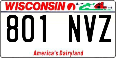 WI license plate 801NVZ