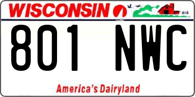WI license plate 801NWC