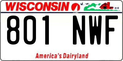 WI license plate 801NWF