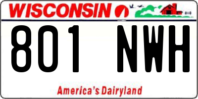 WI license plate 801NWH