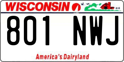 WI license plate 801NWJ