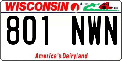 WI license plate 801NWN