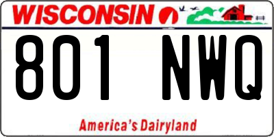 WI license plate 801NWQ
