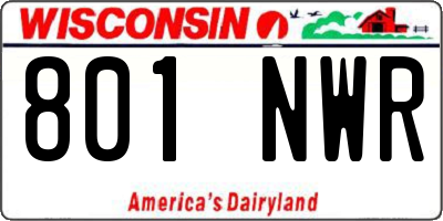 WI license plate 801NWR