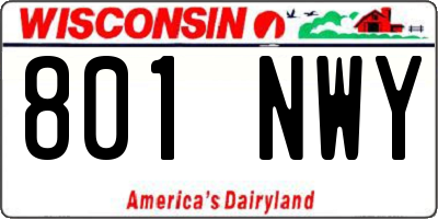 WI license plate 801NWY