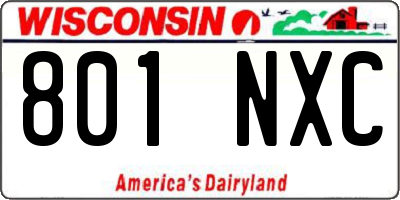 WI license plate 801NXC