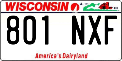 WI license plate 801NXF