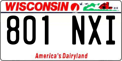WI license plate 801NXI