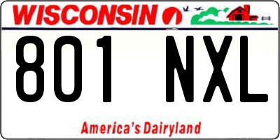 WI license plate 801NXL