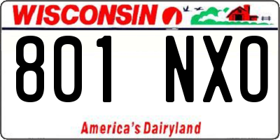 WI license plate 801NXO