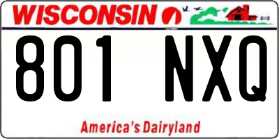 WI license plate 801NXQ