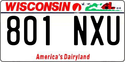 WI license plate 801NXU