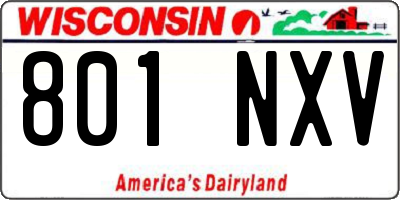WI license plate 801NXV