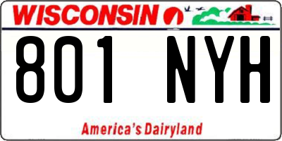 WI license plate 801NYH