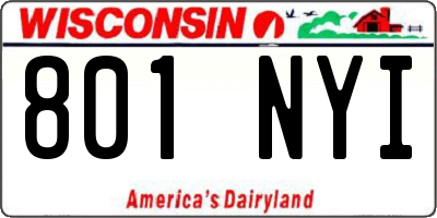 WI license plate 801NYI