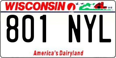 WI license plate 801NYL