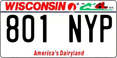 WI license plate 801NYP