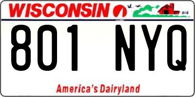 WI license plate 801NYQ