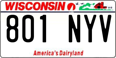WI license plate 801NYV