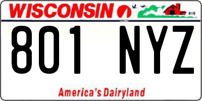 WI license plate 801NYZ