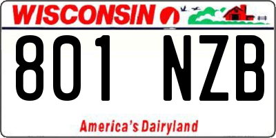 WI license plate 801NZB