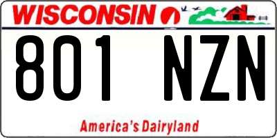 WI license plate 801NZN