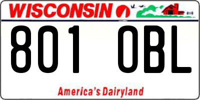 WI license plate 801OBL