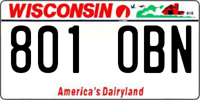 WI license plate 801OBN