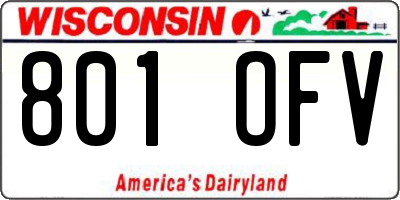 WI license plate 801OFV