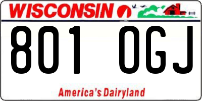 WI license plate 801OGJ