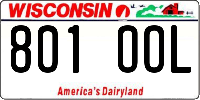 WI license plate 801OOL
